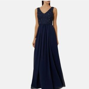 Hobbs London Navy Blue Vicky Dress Size 4